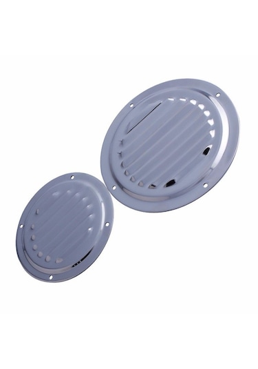 2'li Paslanmaz Havalandırma. 100mm. Yuvarlak. Krom Havalandırma