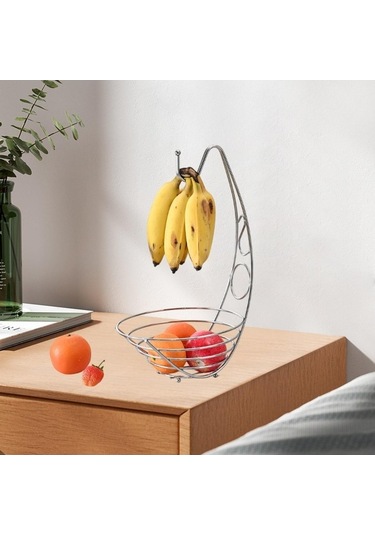 Trendooze Mutfak Aperatifi İçin Gümüş Meyve Sepeti Kase, Kararlı Tasarım Gümüş