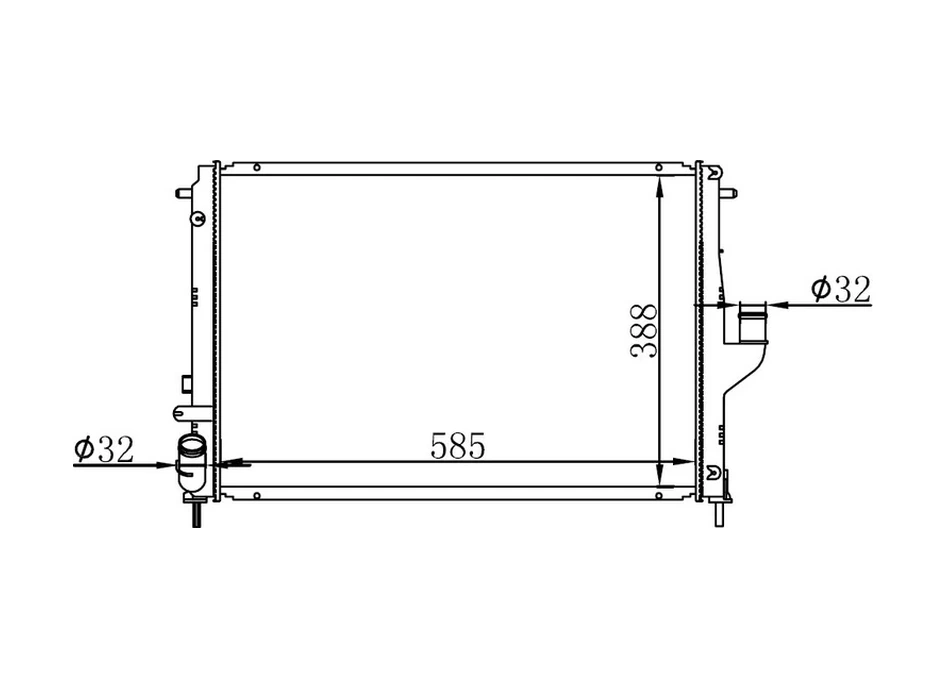 Radyatör Brazing Dacıa Duster 2010 Logan 2005 1.5 Dci Mek.şanz. / Ac 585x408x26 214100598r 8200582026