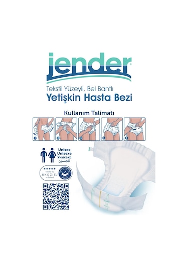Jender Belbantlı Hasta Bezi Small Küçük Boy 30 Lu S
