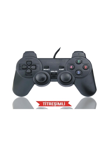 Concord C-850 1.8M Kablolu Titreşimli Joystick Gamepad