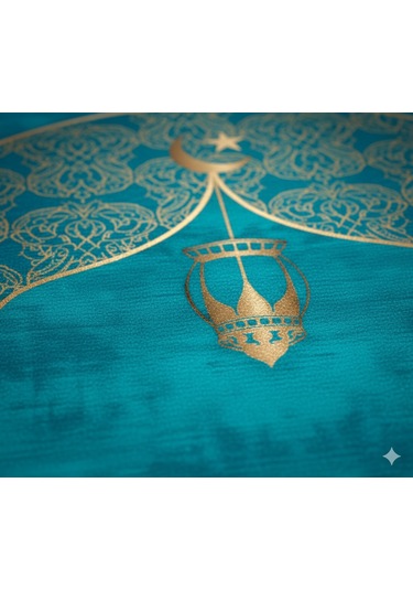 Çift Seccadesi Diz Acıtmaz Yumuşak Namazlık Turkuaz Turkuaz