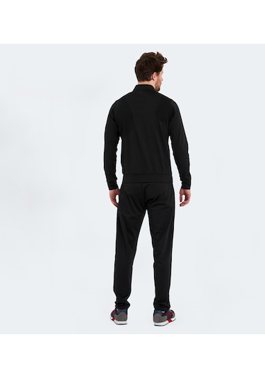 Slazenger ROOSEVELT IN Erkek Cepli Fermuarlı Siyah Eşofman Takımı