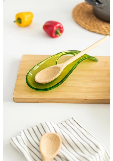 Akrilik Yeşil Tezgah Üstü Kirli Kaşıklık & Kepçe Altlığı Çok Renkli