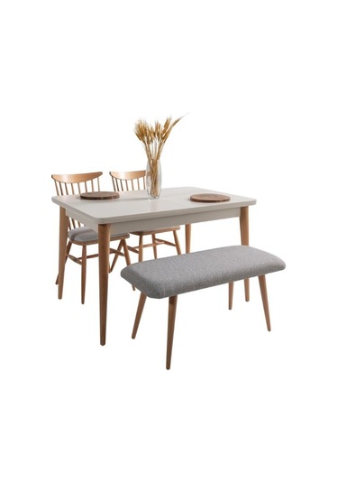 Ludovica Fransız Retro Still Açılır Ceviz Yemek Masası 90x170 Naturel