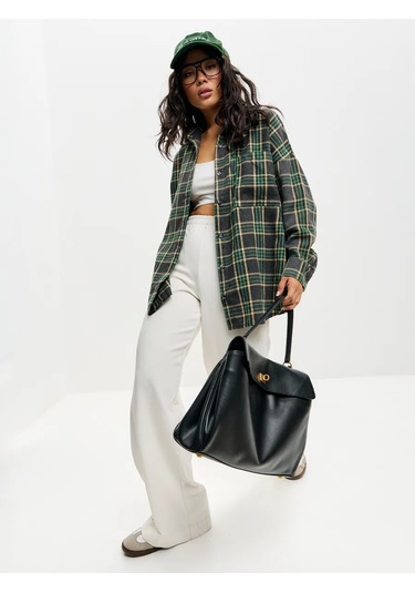 Onso Flanel Oversize Ekose Gömlek 398669960