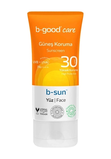 B-sun Spf 30 Yetişkinler İçin Yüz Güneş Koruma Kremi 50 Ml