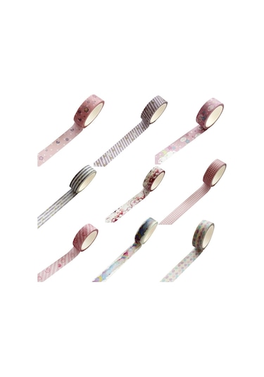 Cbtx 10 Rulo 8689 Cep Ve Kağıt Bant Dıy Günlüğü Dekorasyon Bandı Gökkuşağı Gökyüzü