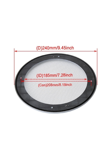 Lemestar Evrensel 8 İnç Siyah Hoparlör Izgarası - Abs Plastik Ve Çelik Konstrüksiyon