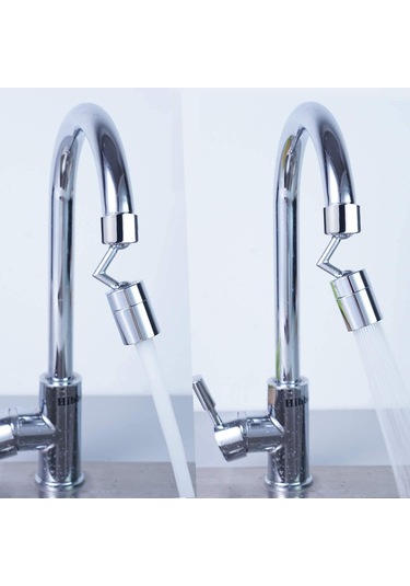 Qianfan Evrensel Sıçrama Filtresi Musluk, 720 Büyük Açılı Gümüş