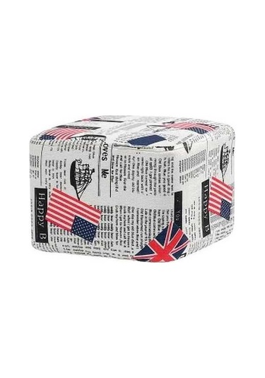 Flybuy Ud Tabure Renkli Pamuk Keten Koltuk, 28x28x18cm, Çok Renkli Koltuk Örtüsü, Ev/kafe/salon İçin Çok Renkli