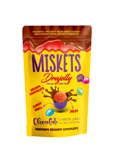 Miskets Renkli Şeker Ve Sütlü Çikolata Kaplı Jelly 120 G