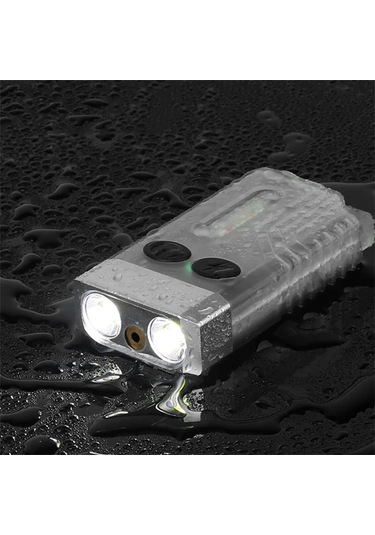 Symbee 1000lm Mini El Feneri, Şarj Edilebilir Uv Kırmızı Mavi Işık, Acil Durum Alarmlı, Ipx4 Su Geçirmez 100 Karakter Beyaz