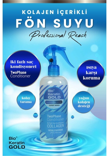 Bio Keratin Gold Kolajenli Çift Fazlı Fön Suyu 400 ML