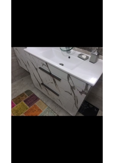 Rmr 3 Lü Banyo Dolabı Takımı 80 Lik Lavabo + Mebran Kapak +