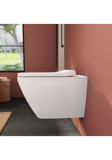 VitrA Shift 191-003R009 İnce Klozet Kapağı, Yavaş Kapanır, Kolay Çıkabilir, Beyaz