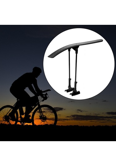 Suntek Yol Bisikleti Çamurluk Aksesuarı Yağmur Seti Bisiklet 40cmx6cmx31cm-ön-çamurluklar Siyah