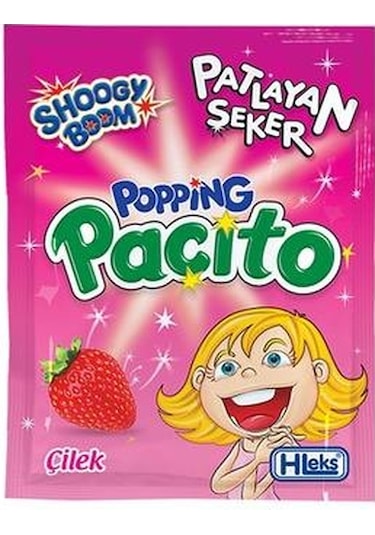 Hleks Popios Pat layan Şeker Çilekli (8 Adet)