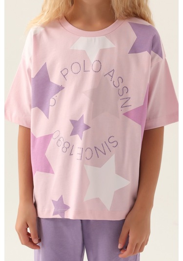 U.s. Polo Assn. Kız Çocuk Toz Pembe Pijama Takım 50315466-vr050 Toz Pembe