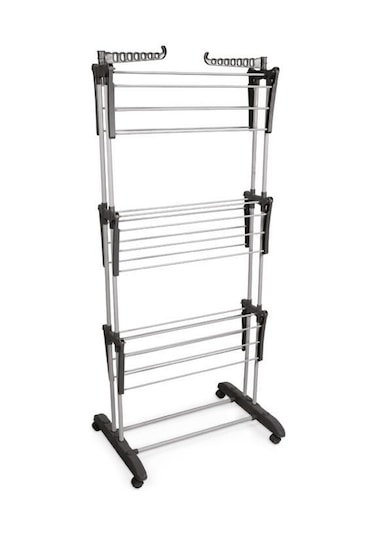 Tiga 3 Katlı Tekerlekli Çamaşır Kurutma Askısı