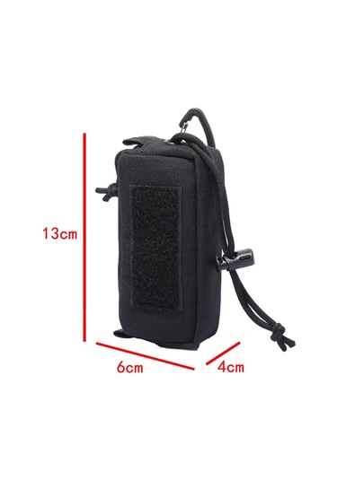 Suntek Bel Çantası Paketi Çok Fonksiyonlu 1000d Siyah-13x6x4cm Siyah