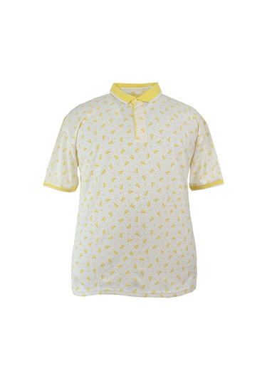 Büyük Beden Erkek T-shirt Polo Yaka-baskılı Pike 001