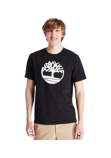 Timberland Ss Kennebec River Tree Logo Tee  Siyah T-shirt Siyah