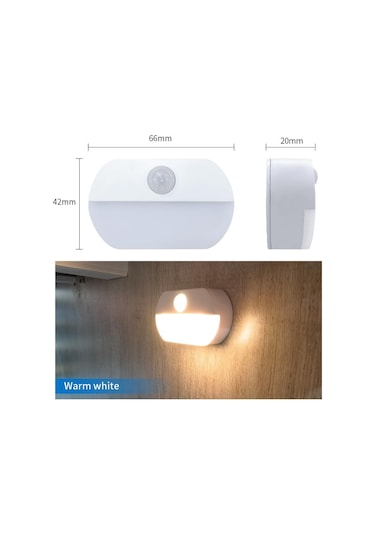 Sıcak Beyaz Hareket Sensörü Gece Lambası Aaa Akülü Lamba Kabine Depoları Mutfak Işıkları Duvar Merdiven Dolap Koridor Yatak Odası Gece Lambası Sıcak Beyaz