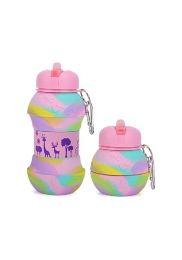 Akordiyon Su Şişesi Çok Renkli