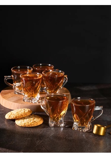 Purecrystal 6'lı Çay Ve Kahve Fincan Seti 420127386 Beyaz