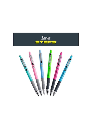 Serve Steps Versatil Fosforlu 0.7mm 36'lı Stand Çok Renkli