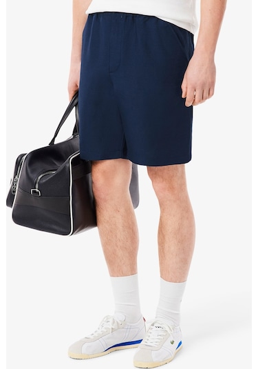 Lacoste Mens Reguler Fit Linen Blend Shorts Erkek Keten Şort Lacivert
