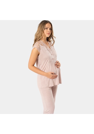 Türen Kadın Lohusa Pijama Takımı 3294/pudra