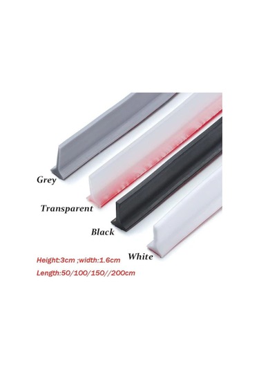 Tenfowee Siyah Silikon Su Engelleyici 100cm, Otomatik Yapışkan Kapı Altı Su Geçirmez Müdahale Şeridi Siyah