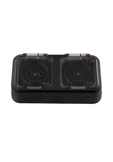 Bylectrıca Kapa İle Nem Korumalı Priz, Topraklamasız Üstten Monte 234964212 Pralexka Aqua