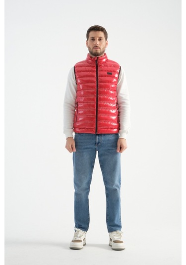 Shooter Sportswear Erkek Parlak Yelek Luxe Bej Kırmızı