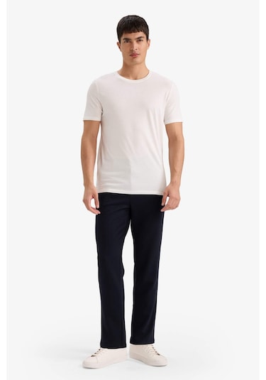 Defacto Slim Fit Tişört M6606az26spwt34 Beyaz-wt34