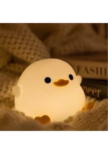 Metabagua Usb Şarj Edilebilir Sevimli Ördek Gece Lambası Bky0my Beyaz