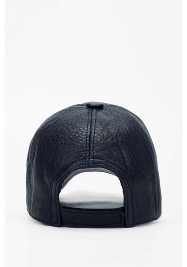 Tamer Tanca Erkek Hakiki Deri Lacivert Şapka 524 1864k Sapka Sk21-22 Lacıvert Lacivert