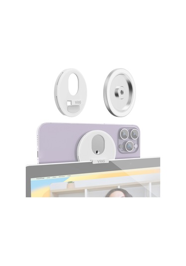 Singree Vrıg Mg-12 Taşınabilir Manyetik Telefon Tutucu - İphone 12/13/14 Ve Macbook İçin Tripod Bağlantılı GÜMÜŞ