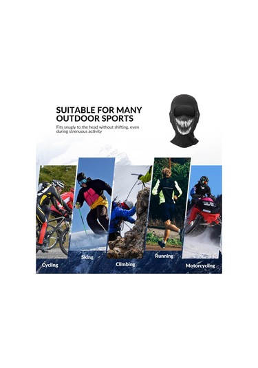 Rockbros Kar Maskesi, Yüz Maskesi, Kış Kar Maskesi, Bisiklet, Siyah