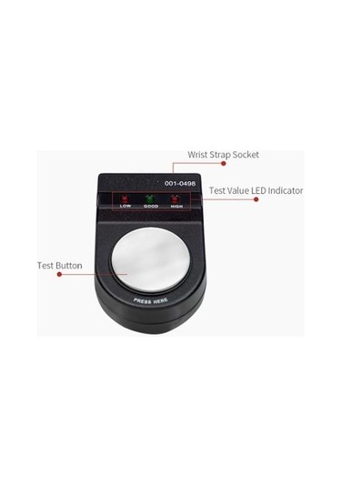 Antistatik Esd Kablolu Bileklik Test Cihazı Iz-w498