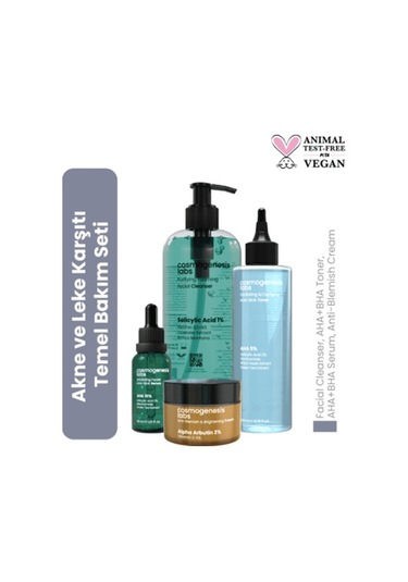 Cosmogenesis Labs Akne ve Leke Karşıtı Vegan Cilt Bakım Seti