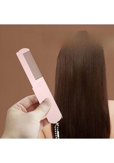 Gateesat Pembe Yüz Fırçalı Katlanır Taşınabilir Ayna Ve Tarak Seti Seyahat Günlük Kullanım