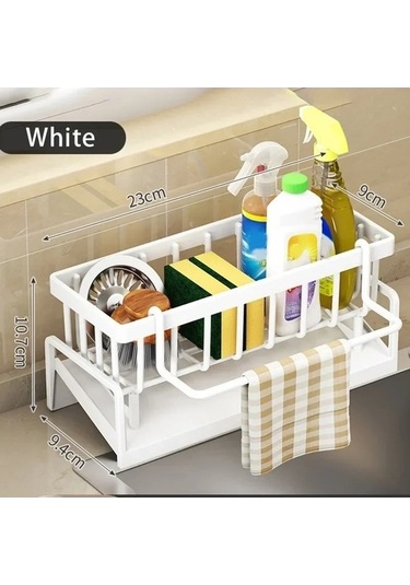 Tongxida Bosphorus Sünger Siyah Sepeti Raflar Raf Mutfak Lavabo Ev Drenaj Bez Beyaz - Pw Beyaz - Siyah Beyaz - Siyah