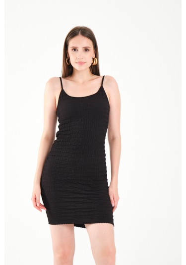 By Papi Askılı Elbise Siyah