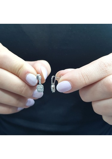 Lova 0,35 Karat Baget Pırlanta Küpe - 3040068