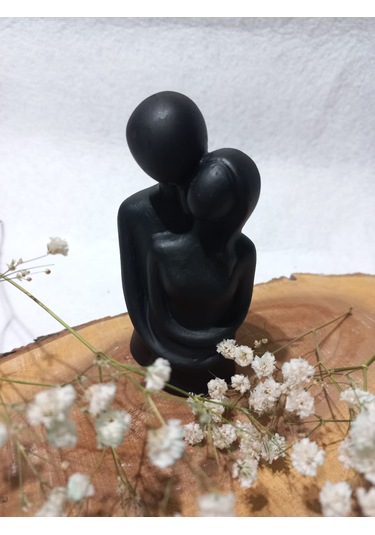 Sarılan Sevgili Biblo Siyah 01