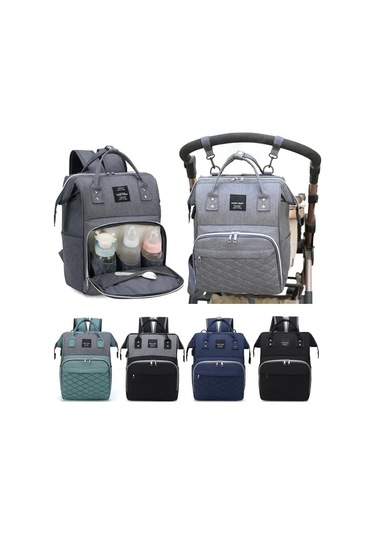 Jialan Anne Bebek Bezi Çantaları Bebek Arabası Asılı Çanta Anne Gri