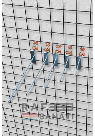 25 Adet Tel Pano Kancası 15 Cm Askı Kanca Raf Askısı Raf Aksesuar Galvaniz
